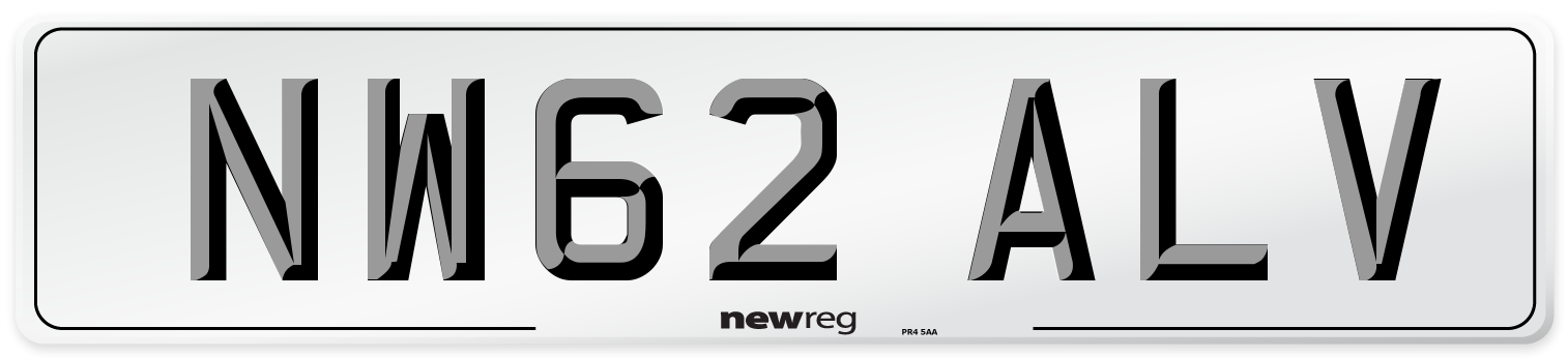 NW62 ALV Number Plate from New Reg